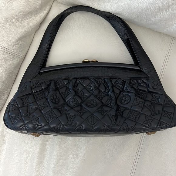 Original BAG LOUIS VUITTON SAC FERMOIR MM RC1005 BAG BLACK WITH MONOGRAM - Picture 8 of 13